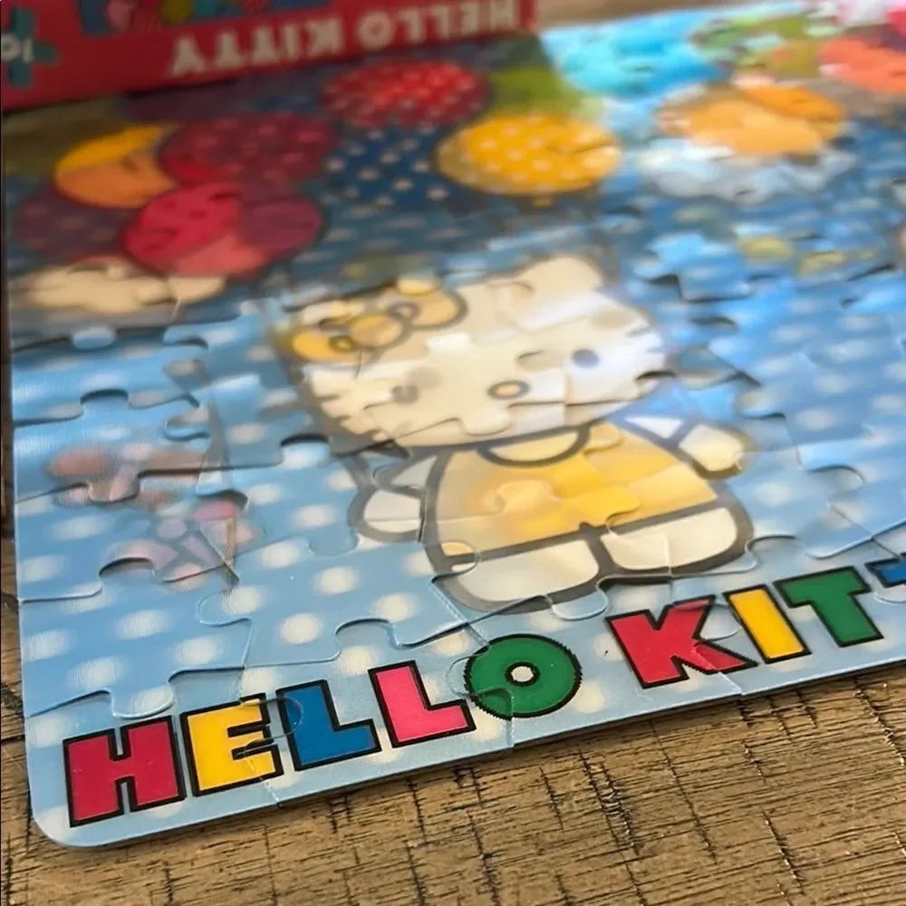 Hello Kitty 🐱 🌺 Lenticular Puzzle 🧩 Set - balloons 🎈🎈 too! 2011 Sanrio USA 🇺🇸